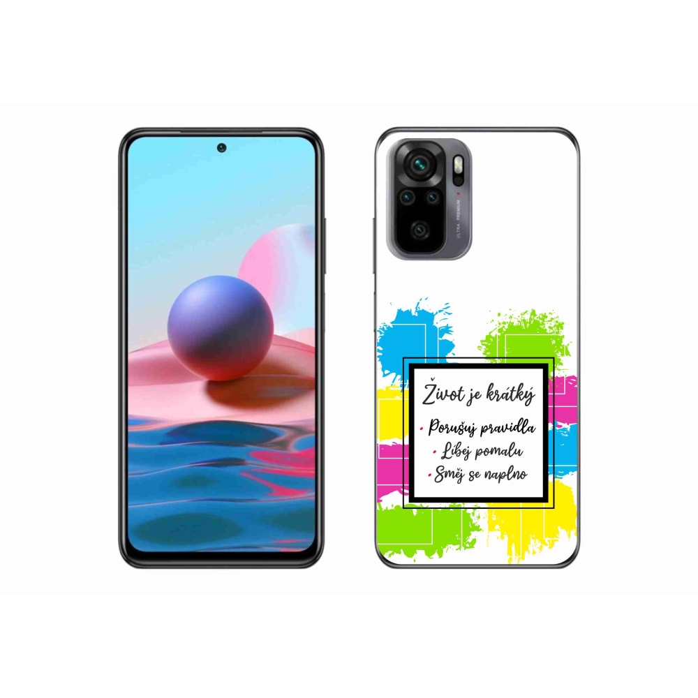 Gél borítás mmCase a Xiaomi Redmi Note 10S-hez - idézem 5 fehér háttér