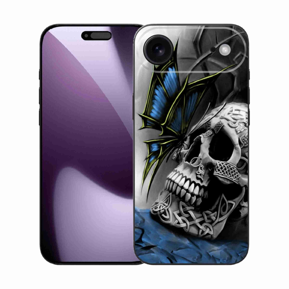 Gél borítás mmCase iPhone 17 Air készülékhez - pillangó és koponya