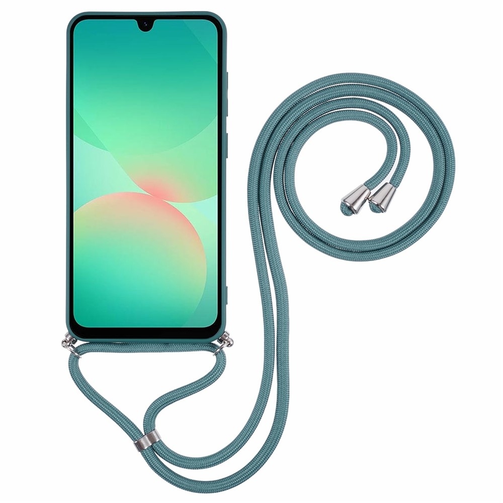 Bélelt zselés tok húzózsinórral Samsung Galaxy A17 4G/5G - sötétzöld