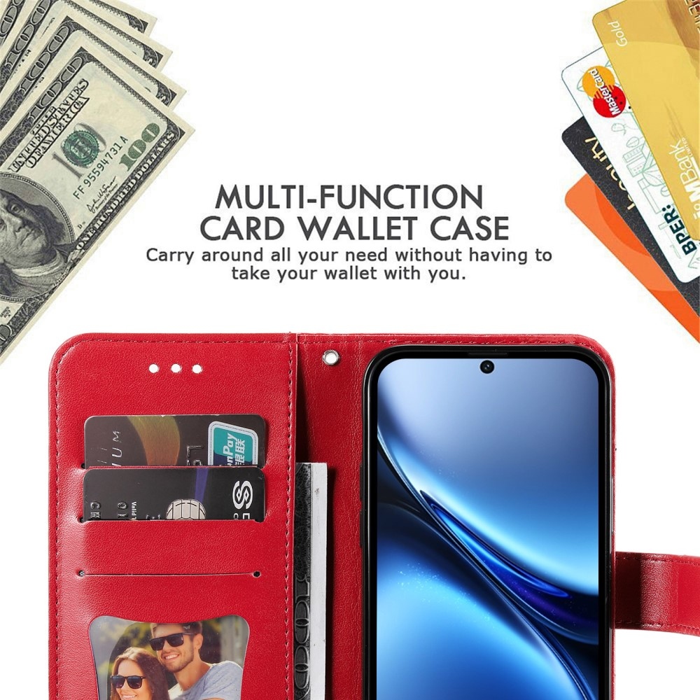 Mandala könyv tok a Vivo X200 5G készülékhez - piros