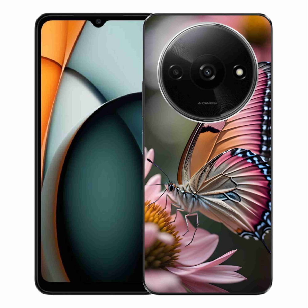Gél borítás mmCase a Xiaomi Redmi A3-hoz - színes pillangó