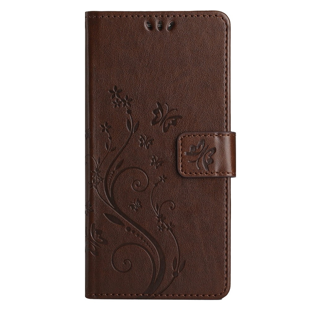 Virágok könyv tok Samsung Galaxy S23 FE készülékhez - barna