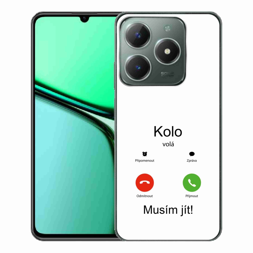 Gélburkolat mmCase a Realme C61-en - a kerék fehér hátteret igényel