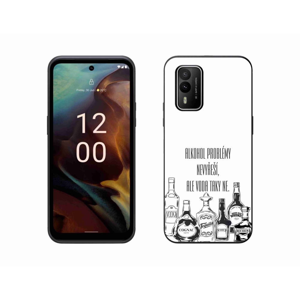 Gél borító mmCase a Nokia XR21 készülékhez - vicces szöveg fehér háttérrel