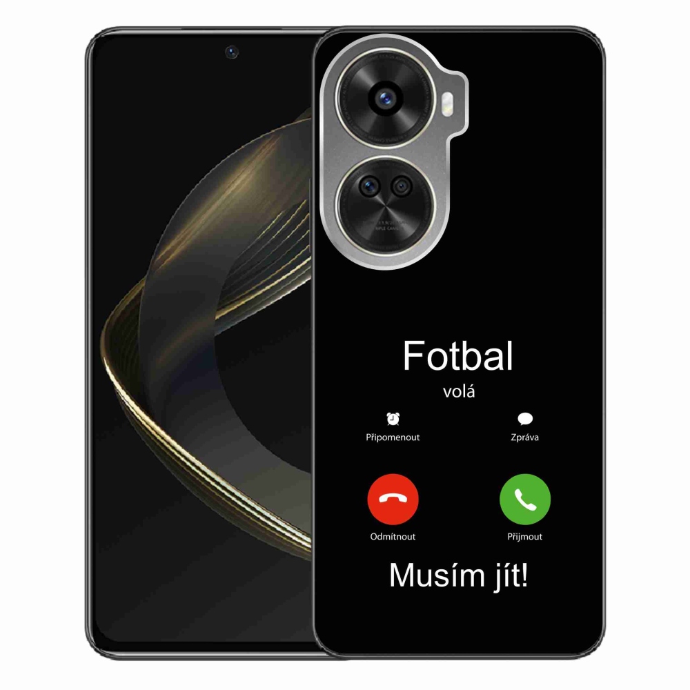 Gél borítás mmCase a Huawei Nova 12 SE-n - futballhívások fekete háttérrel