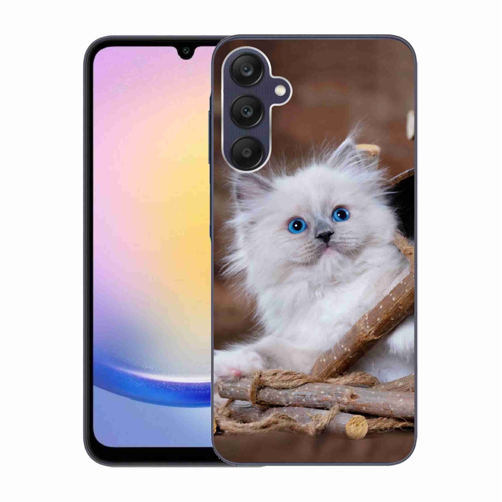 Zselés borítás mmCase Samsung Galaxy A25 5G - fehér cica