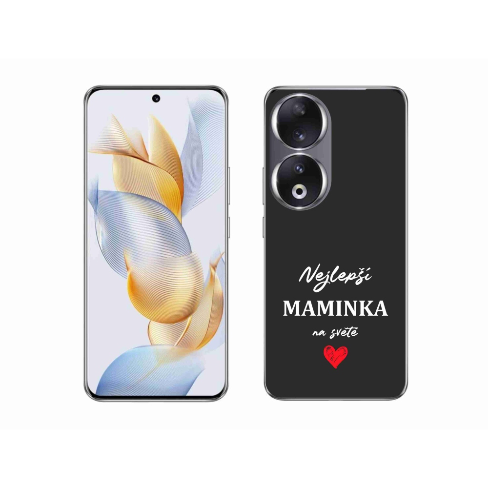 Zselés borító mmCase a Honor 90-hez - legjobb anya 1 fekete háttérrel