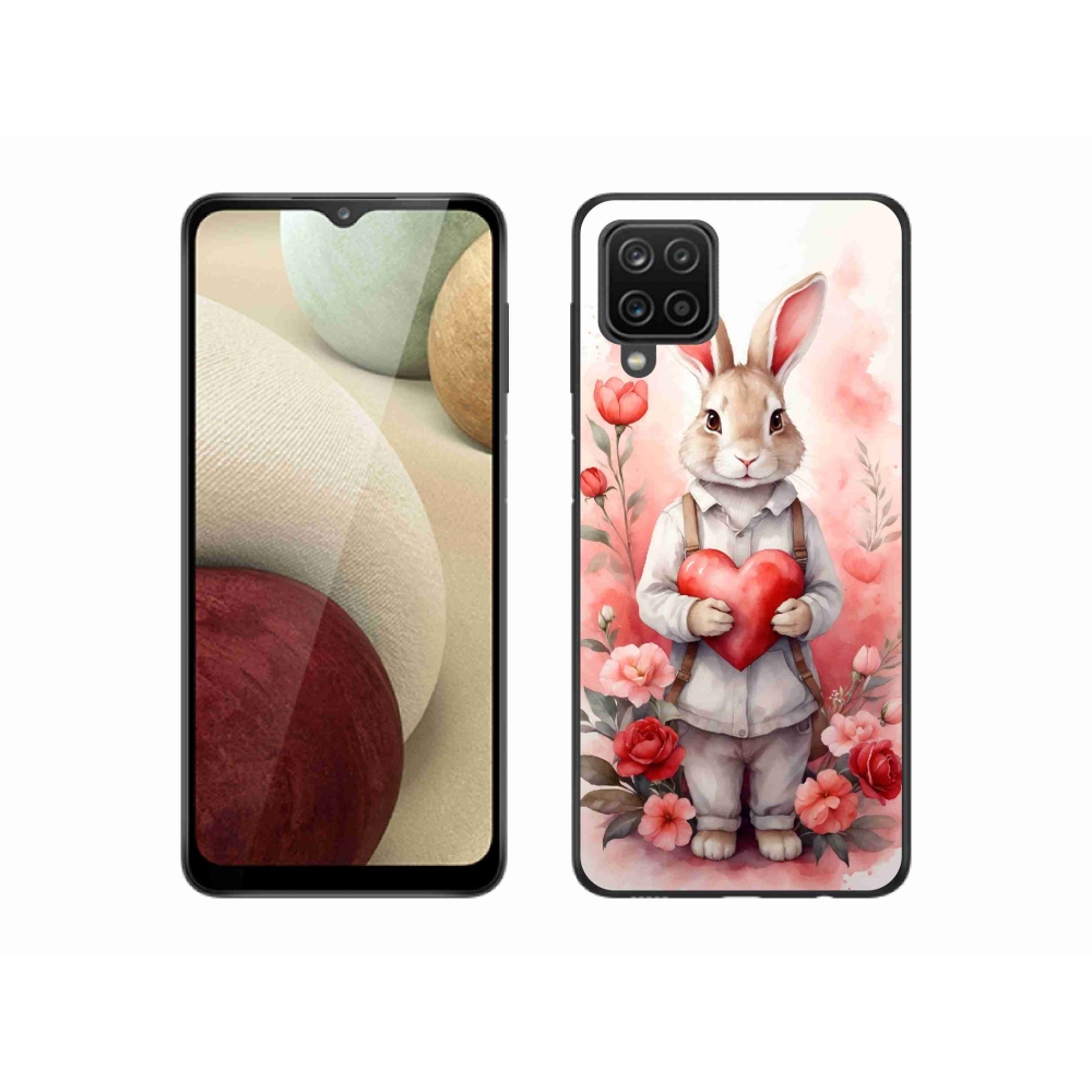 Gél borítás mmCase Samsung Galaxy M12 - nyúl szívvel