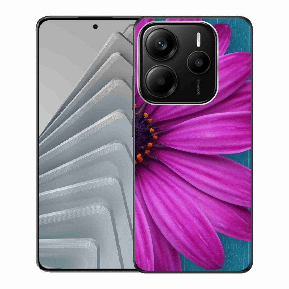 Zselés borítás mmCase a Xiaomi Redmi Note 14 5G-hez - lila százszorszép