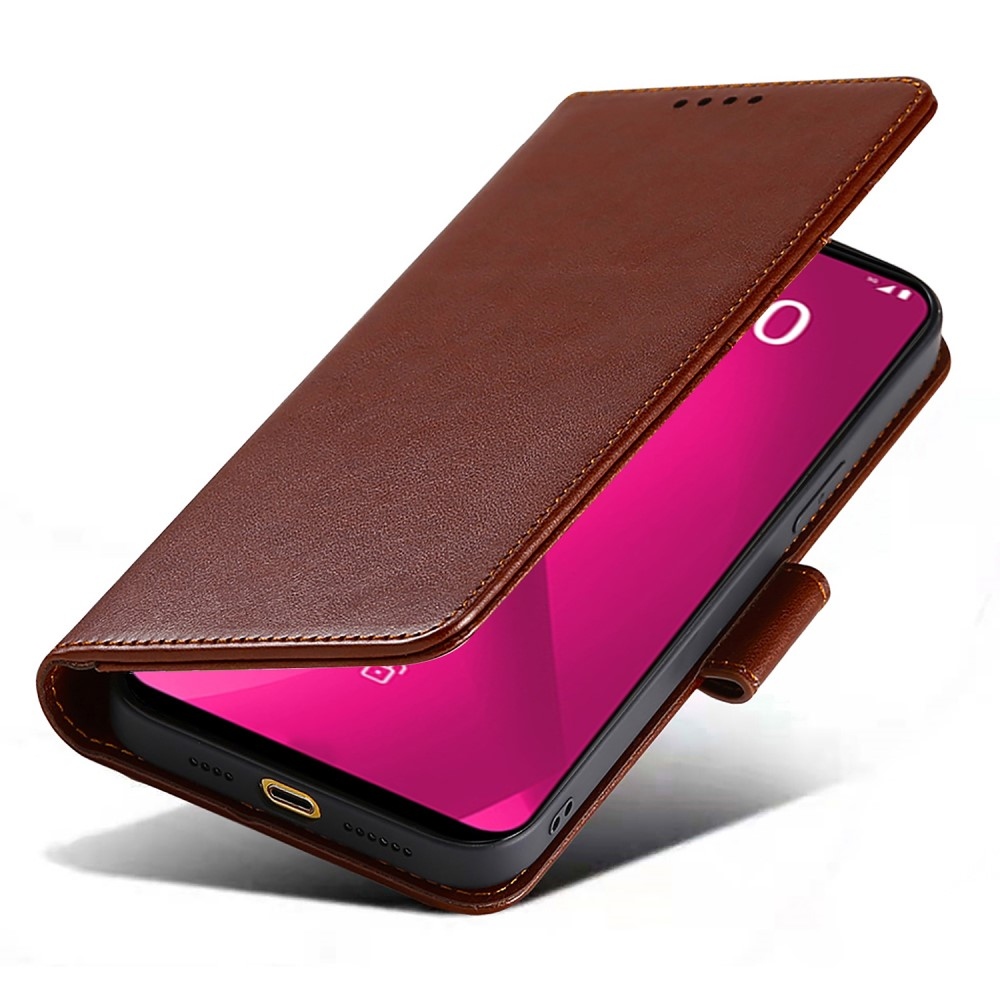 Erős könyves tok a T-Mobile T Phone 2 készülékhez - barna színű