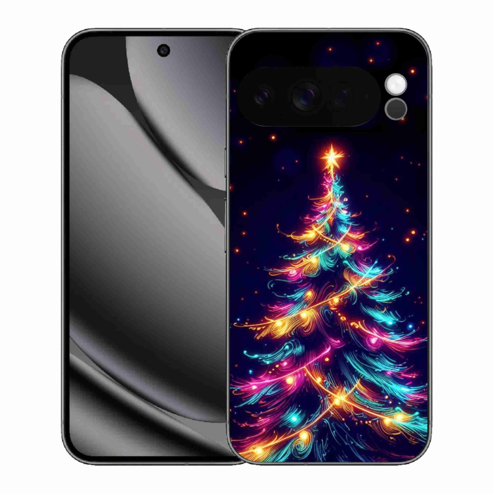 Gél borítás mmCase a Google Pixel 10 Pro XL-hez - neon karácsonyfa