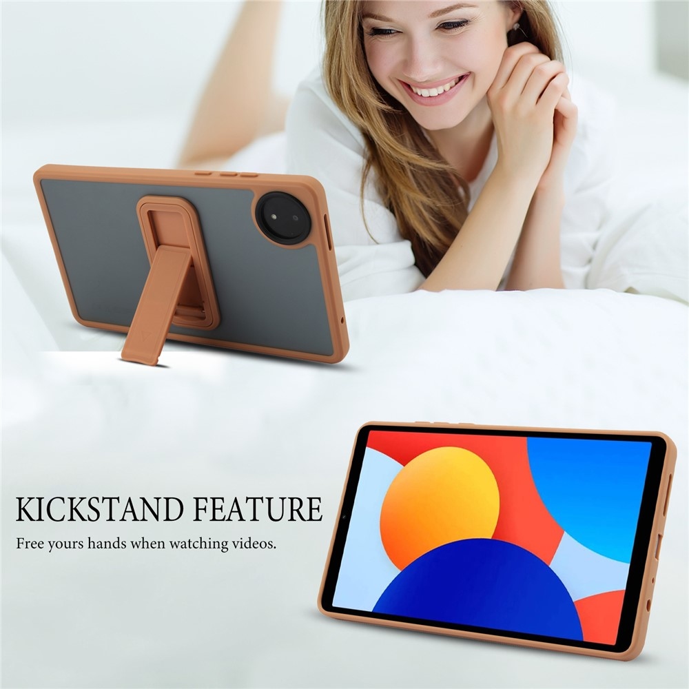 Skiny zselés tok fix hátlappal és flip állvánnyal Xiaomi Redmi Pad SE 8.7 készülékhez - arany színben