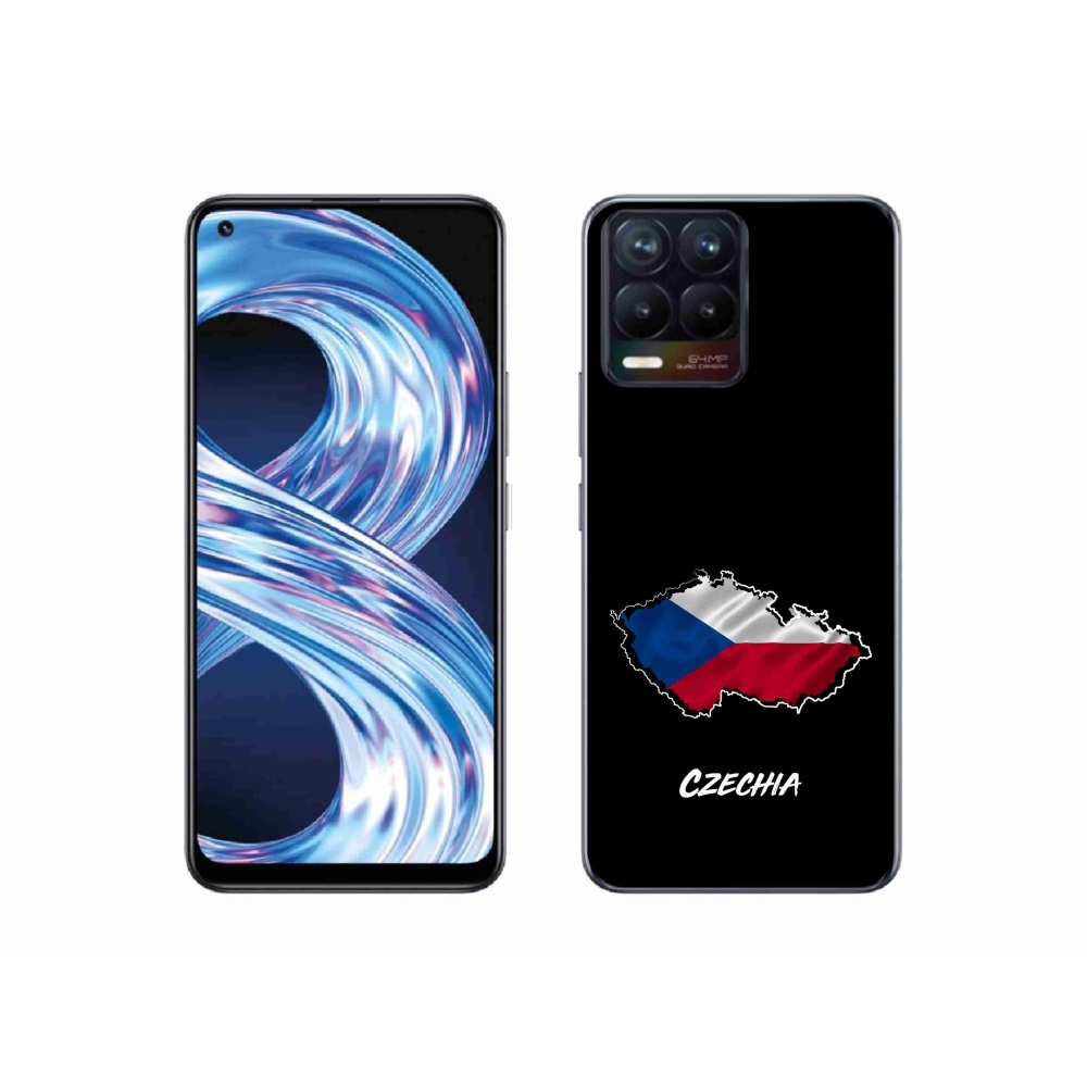 Gél borító mmCase a Realme 8 Pro-hoz - Csehország fekete háttérrel