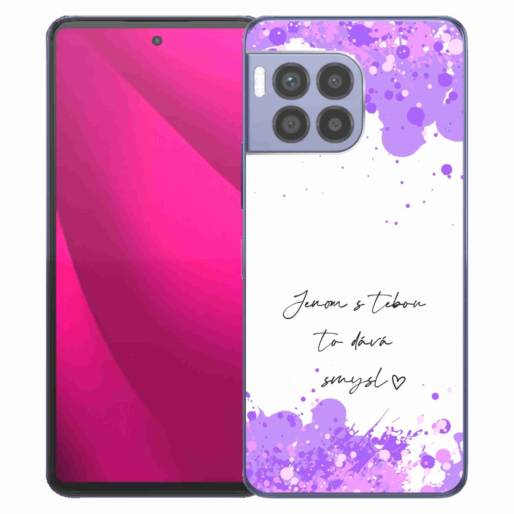 Gél borító mmCase a T-Mobile T Phone 2 Pro készülékhez - szerelmes szöveg fehér háttérrel