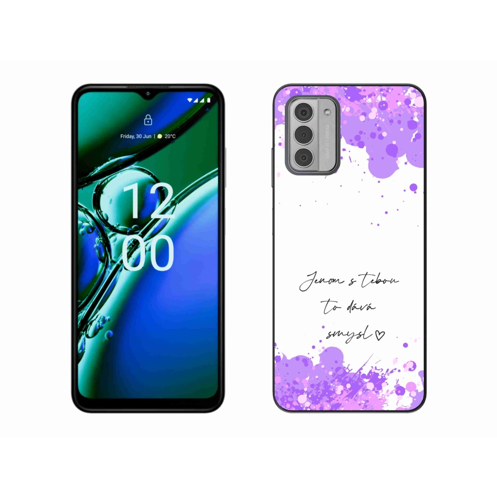 Gél borító mmCase a Nokia G42 készülékhez - szerelmes szöveg fehér háttérrel