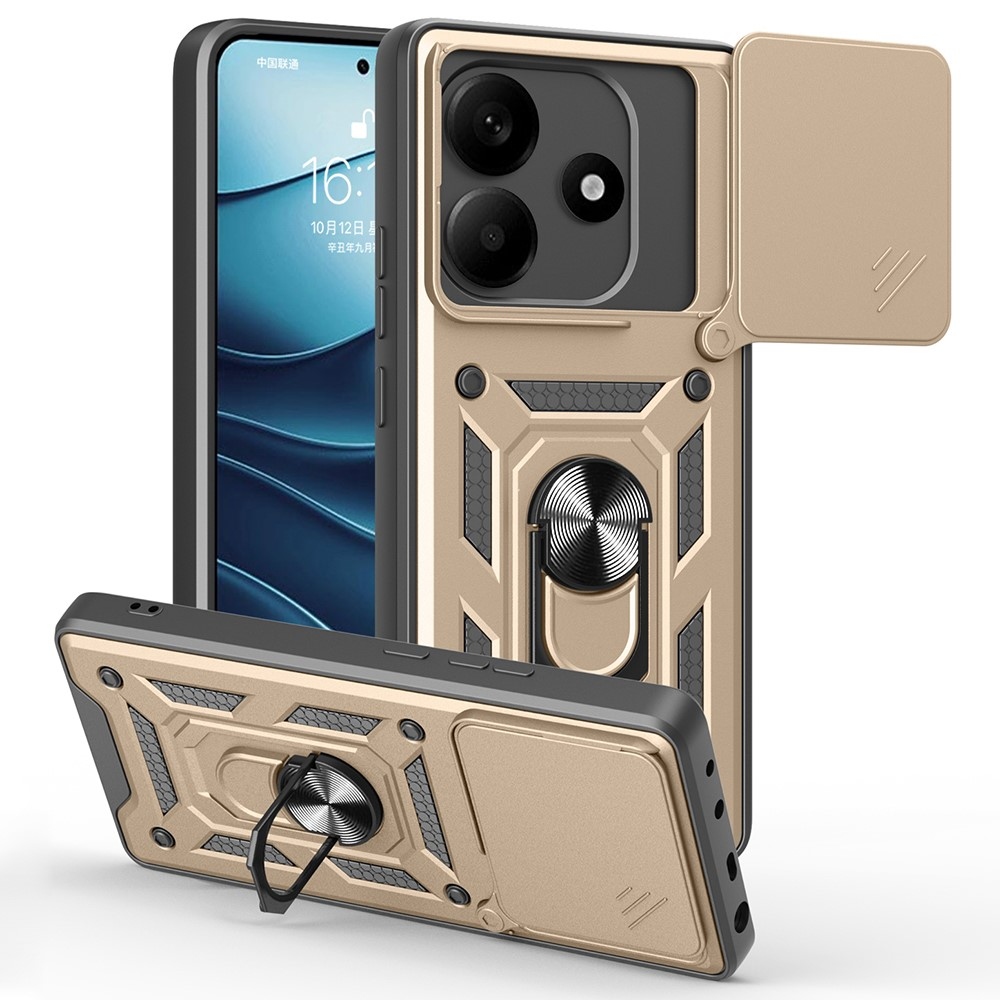 Tartós csúszásbiztos borítás a Xiaomi Redmi Note 14 5G készülékhez - arany színben