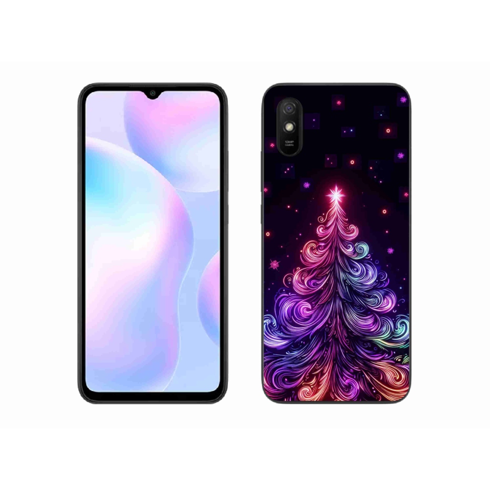 Gél borítás mmCase a Xiaomi Redmi 9AT-hoz - neon karácsonyfa 1