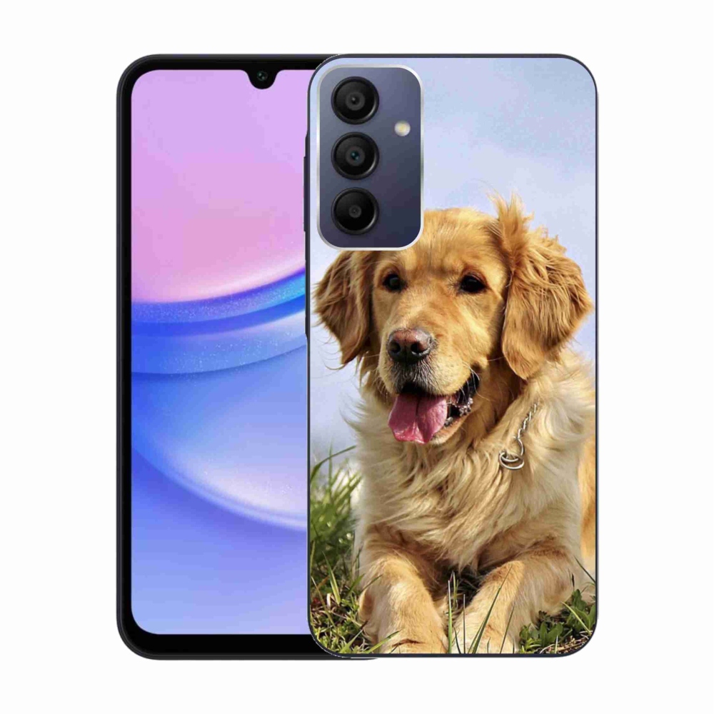 Gél tok mmCase a Samsung Galaxy A15 4G/5G készülékhez - arany retriever