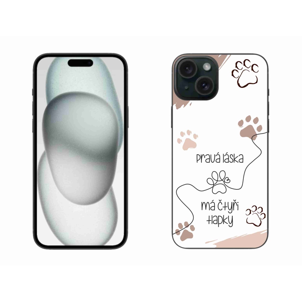 Gél borítás mmCase iPhone 15 Plus készülékhez - kutyamotívum 1 fehér háttér