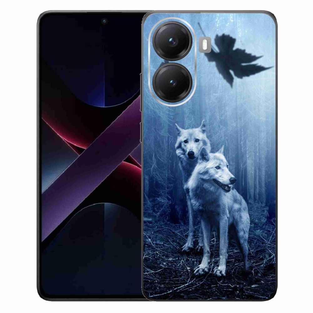 Gél borítás mmCase a Xiaomi Poco X7 Pro 5G számára - farkasok az erdőben