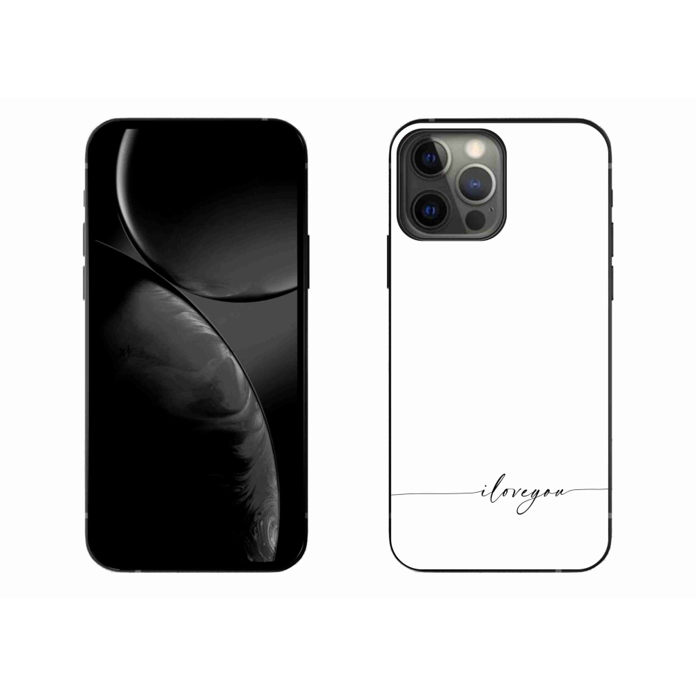 Gél borítás mmCase iPhone 13 Pro Max 6.7 készülékhez - I love you fehér háttérrel