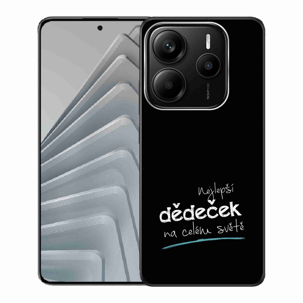 Gél borító mmCase a Xiaomi Redmi Note 14 5G - a legjobb nagypapa 3 fekete háttérrel