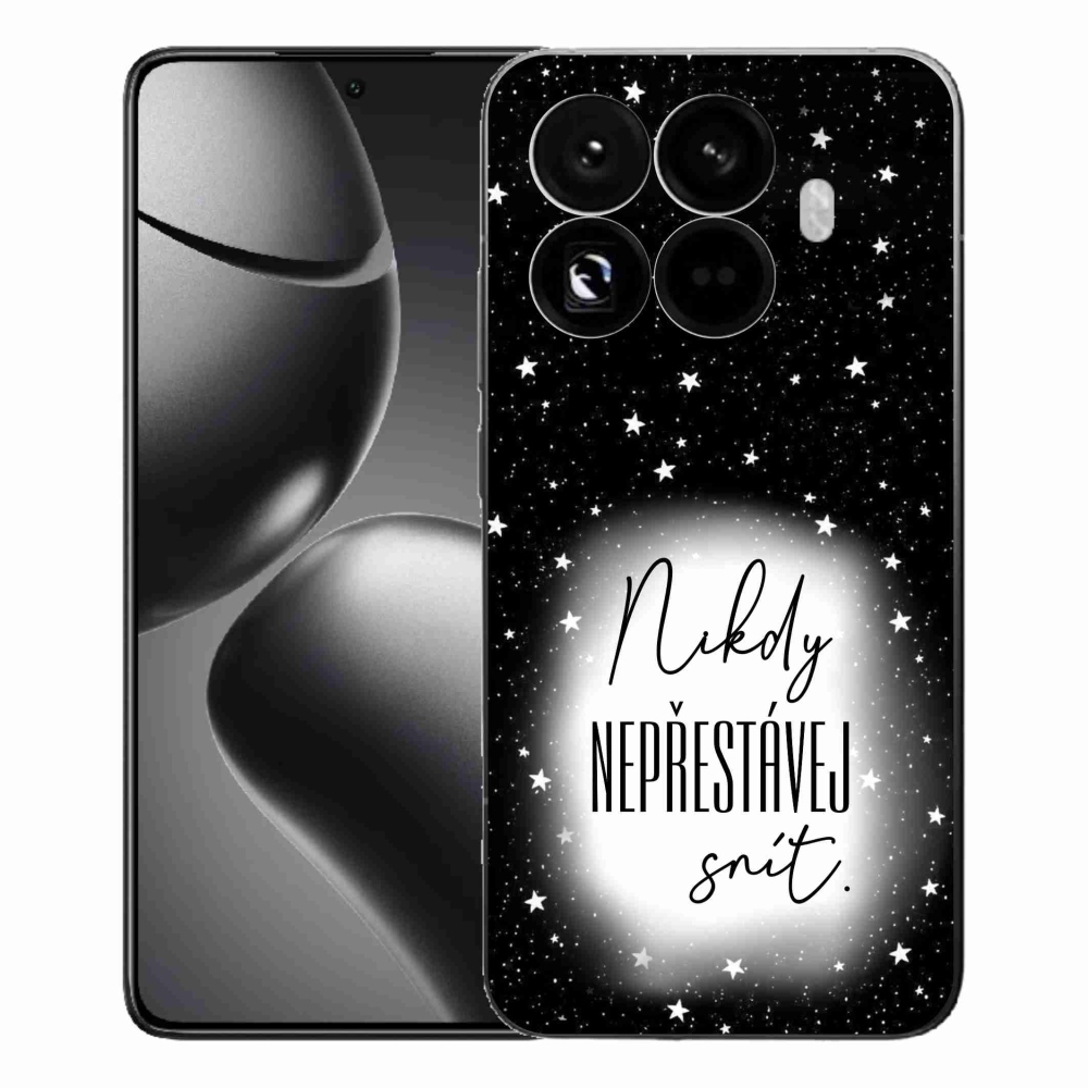 Gél borítás mmCase a Xiaomi 15T Pro számára - idézet 1 fehér és fekete háttérrel