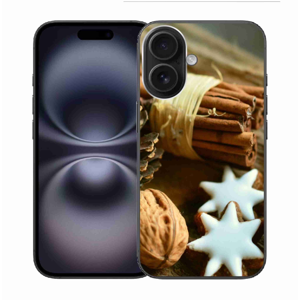 Gél borítás mmCase iPhone 16 készülékhez - fahéj és mézeskalács