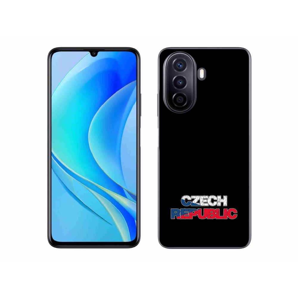 Gél borítás mmCase a Huawei Nova Y70 készülékhez - Csehország fekete háttér