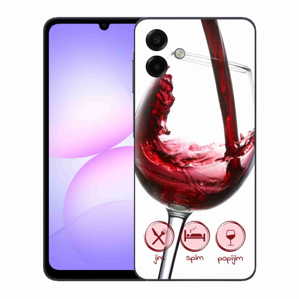 Zselés borítás mmCase Samsung Galaxy A07 4G - borospohár piros