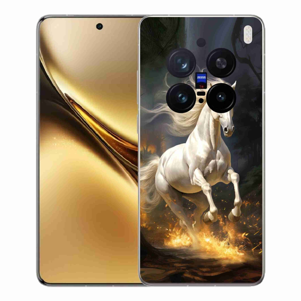 Zselés borítás mmCase a Vivo X200 Pro 5G-hez - fehér ló 2