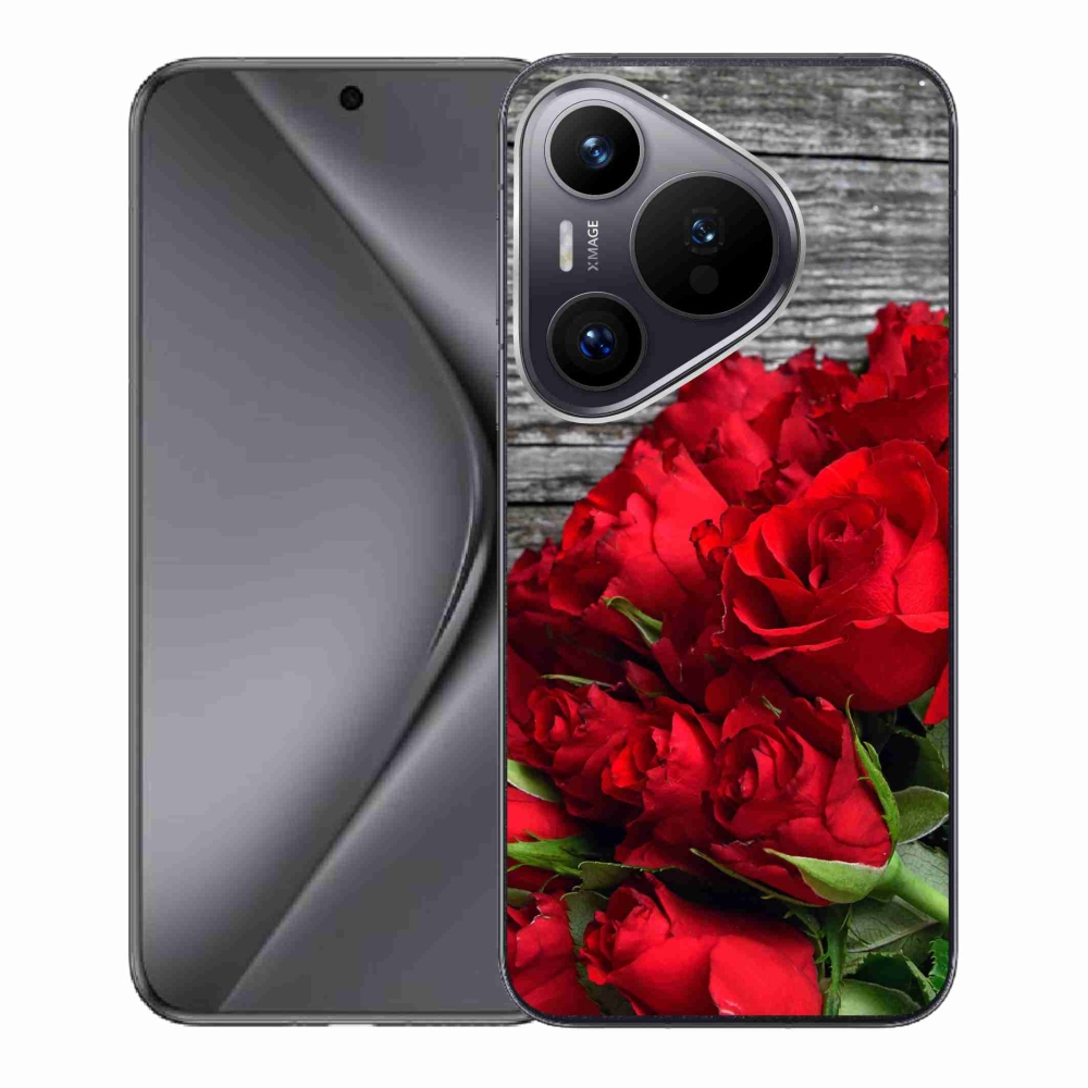 Gél borító mmCase a Huawei Pura 70 készülékhez - piros rózsa