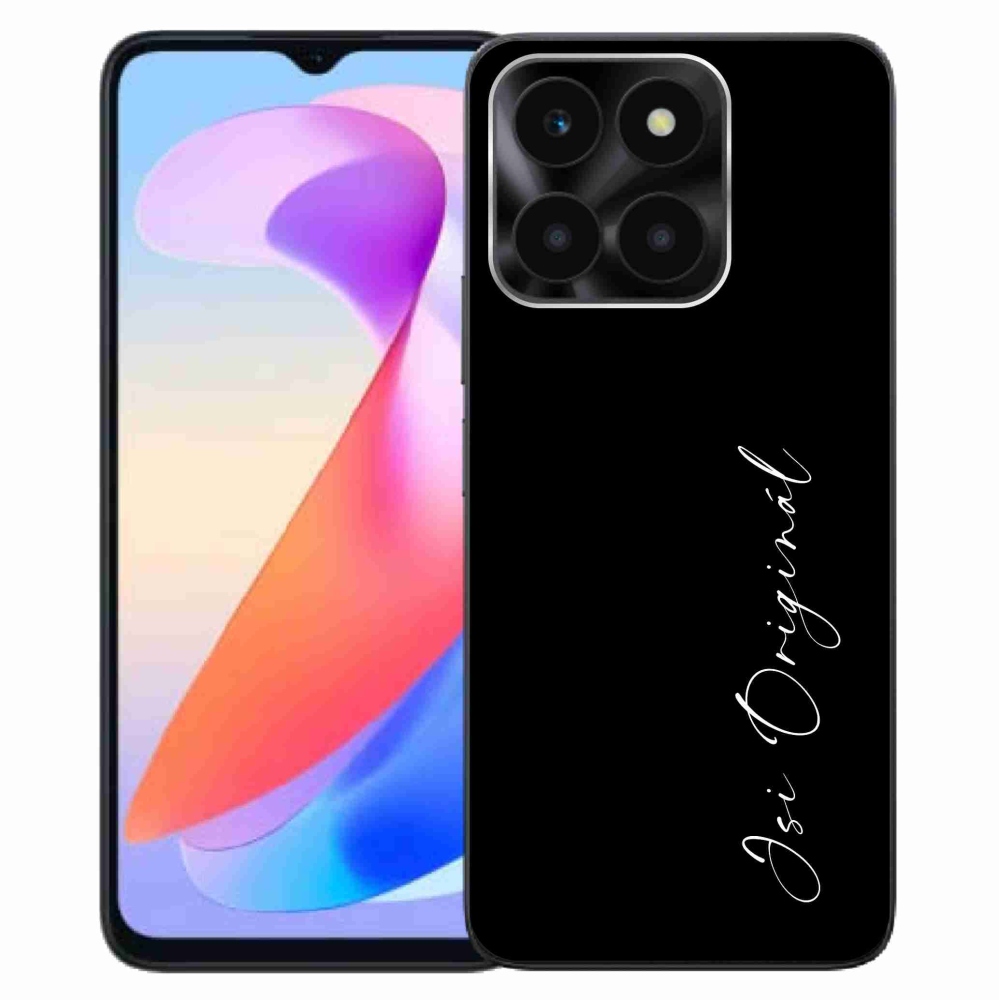 Gél borító mmCase a Honor X6a számára - te vagy az eredeti fekete háttér