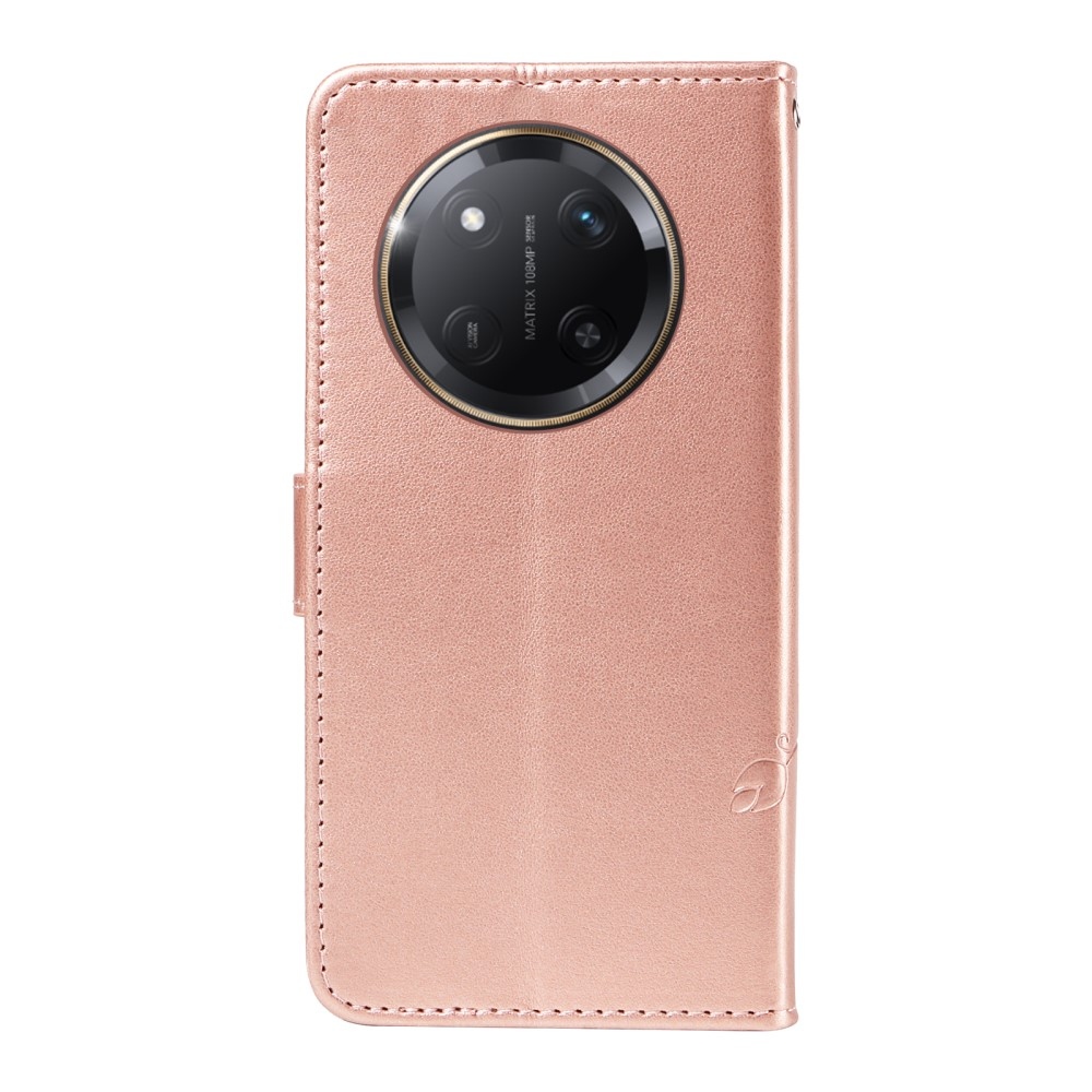 Virágok könyv tok Honor Magic 7 Lite 5G - rózsa arany