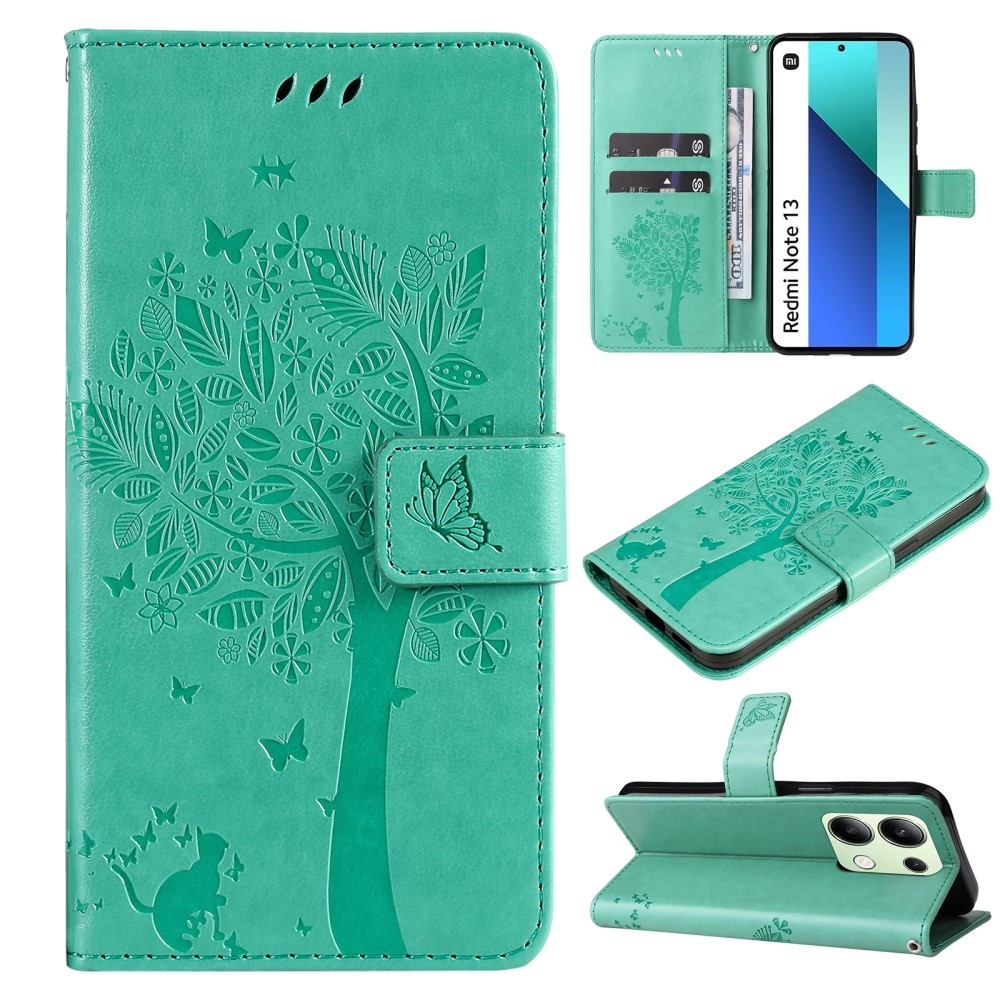 Fák könyve tok Xiaomi Redmi Note 13-hoz - teal - teal