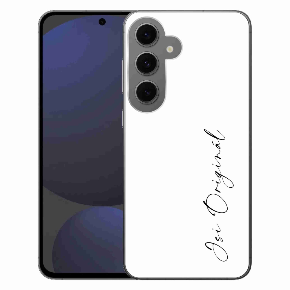 Gél borító mmCase Samsung Galaxy S24 FE - te vagy az eredeti fehér háttér