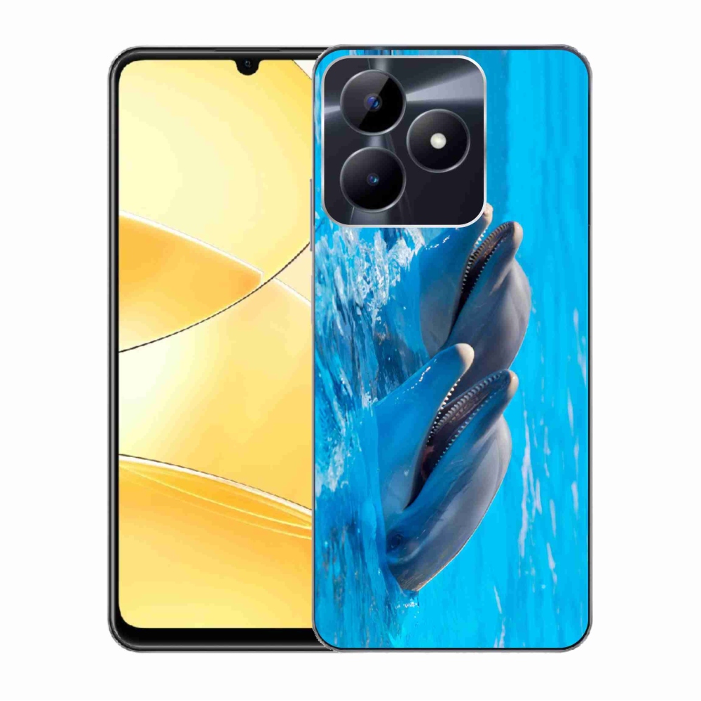 Zselés borító mmCase a Realme C51/C53 készülékhez - delfinek