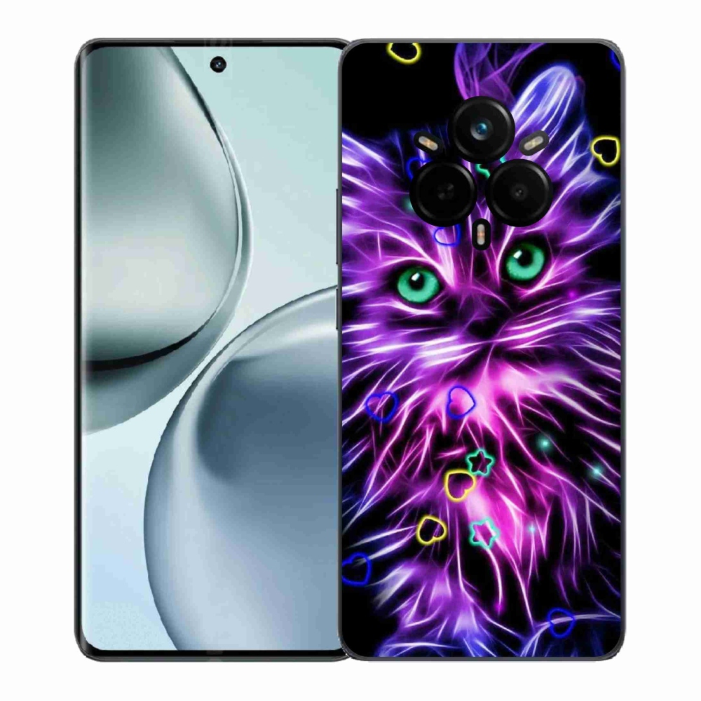 Gél borítás mmCase a Realme 14 Pro+ 5G számára - absztrakt macska