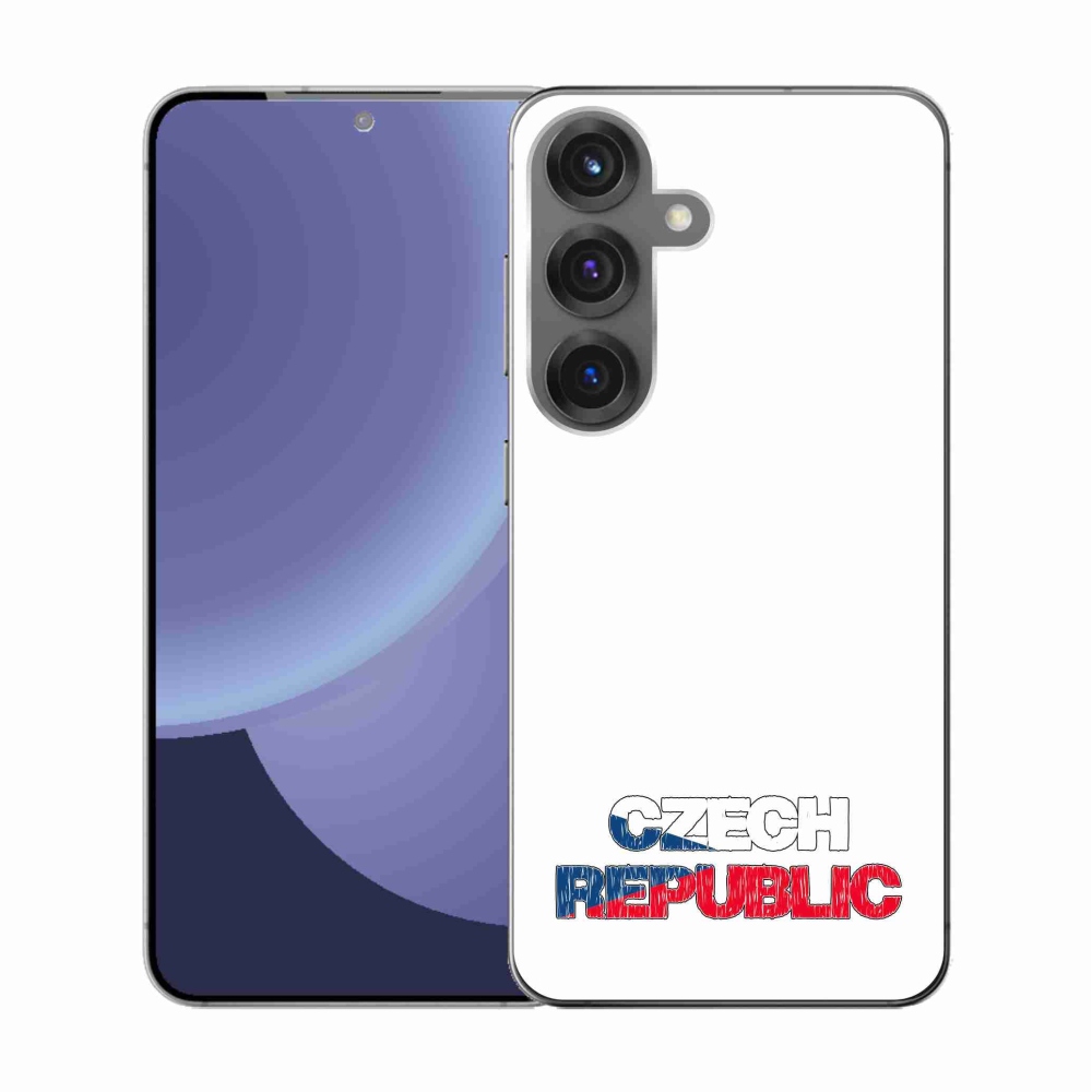 Gél borító mmCase Samsung Galaxy S25 - Csehország fehér háttérrel