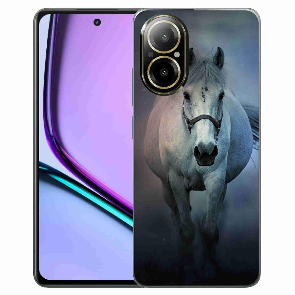 Gél tok mmCase a Realme C67 készülékhez - futó fehér ló