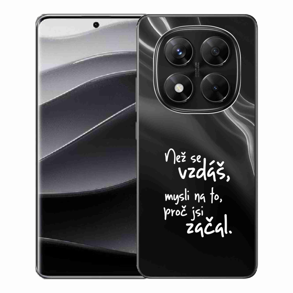 Gél borítás mmCase a Xiaomi Redmi Note 14 Pro 5G/Poco X7 5G - idézet 2 fekete háttérhez