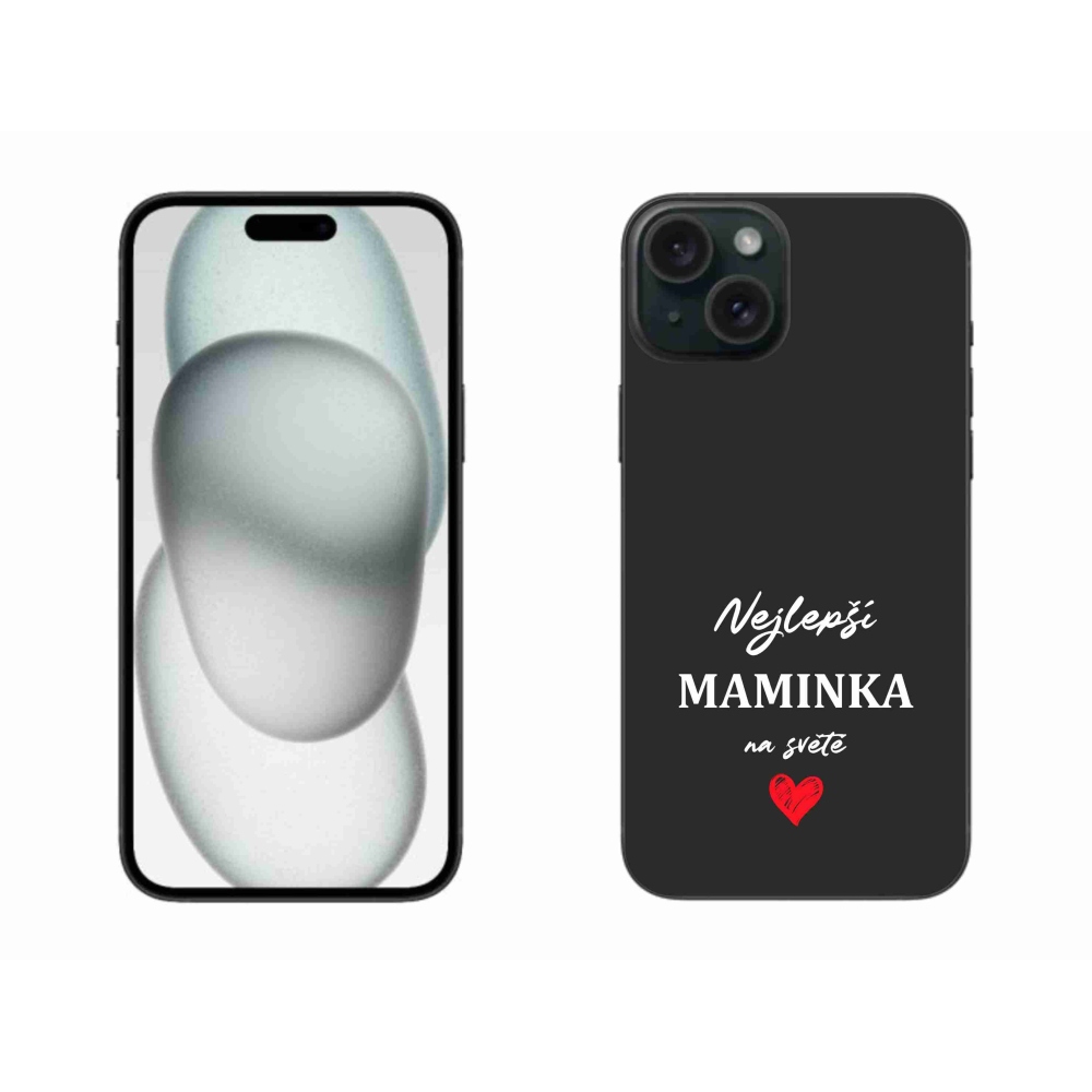 Gél borítás mmCase iPhone 15 Plus készülékhez - Best Mom 1 fekete háttér
