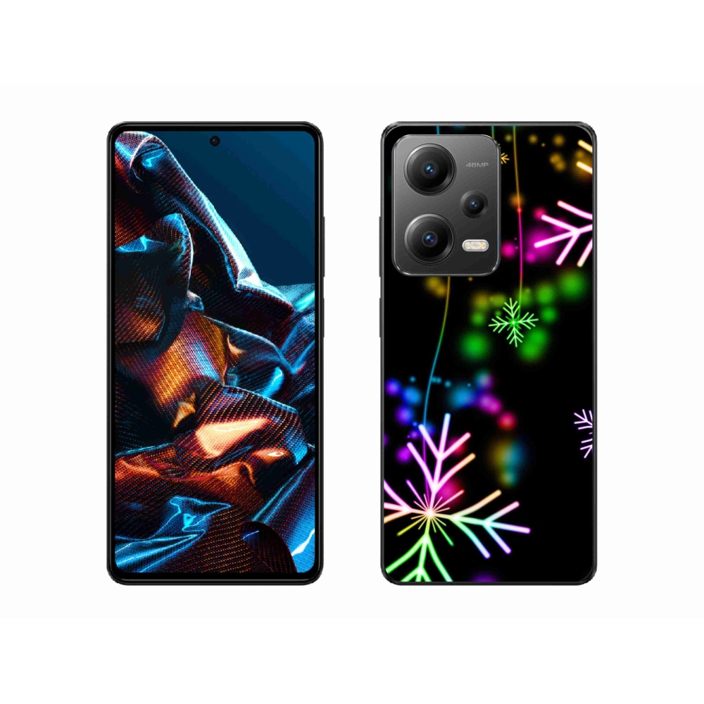 Zselés borítás mmCase a Xiaomi Redmi Note 12 Pro 5G-hez - színes pelyhekkel