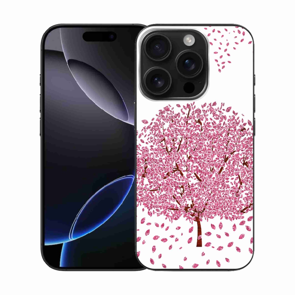 Zselés borítás mmCase iPhone 16 Pro készülékhez - rajzfilmfa levelekkel