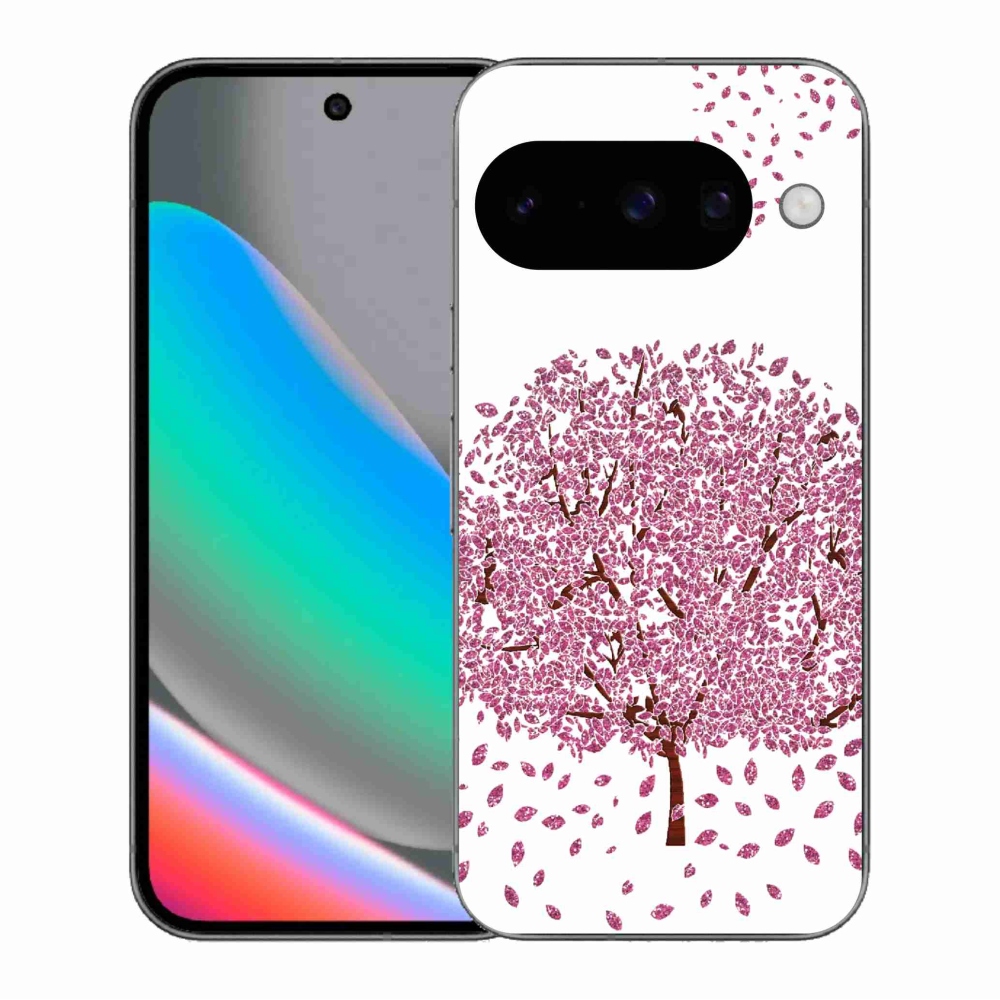 Gél borítás mmCase a Google Pixel 10 számára - rajzfilmfa levelekkel