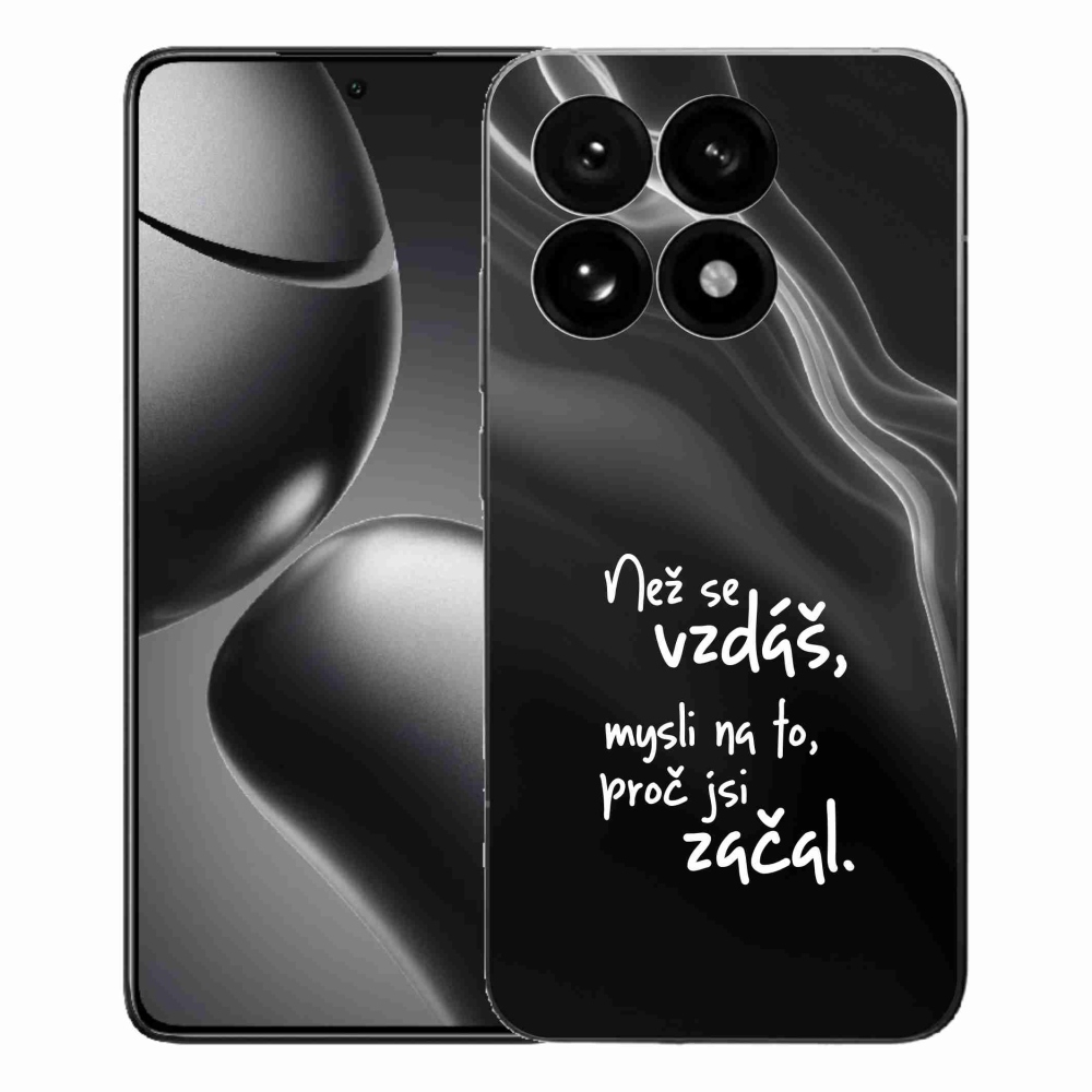 Gél borítás mmCase a Xiaomi 15T-hez - idézet 2 fekete háttérrel
