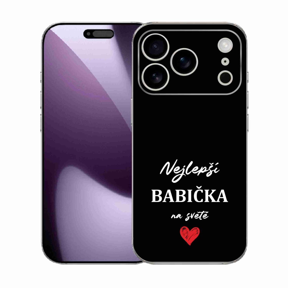 Gél borítás mmCase iPhone 17 Pro készülékhez - Best Grandma 1 fekete háttér