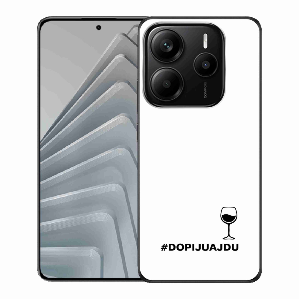 Gél borítás mmCase a Xiaomi Redmi Note 14 5G-hez - bor motívum fehér háttérrel