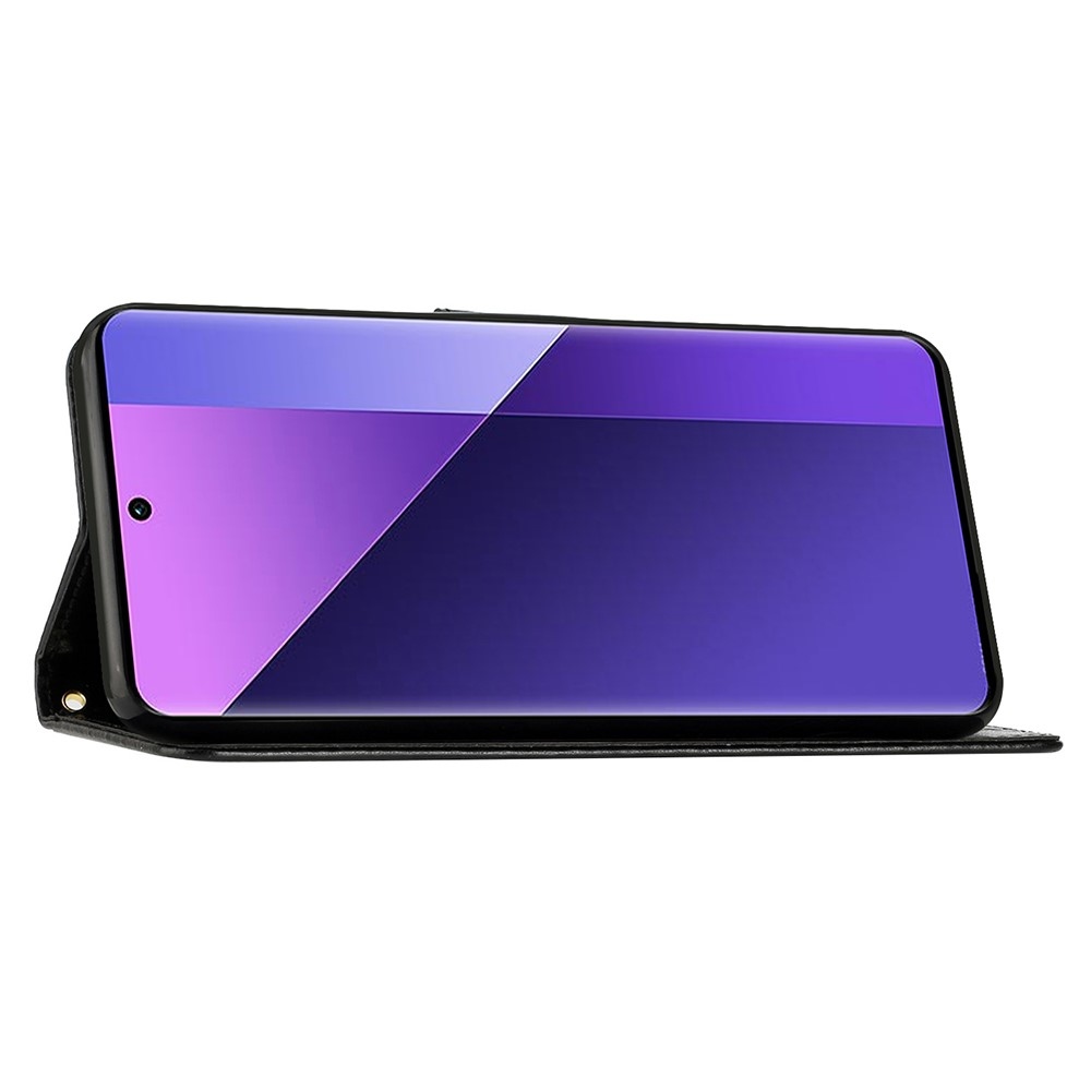 Virágok könyv tok Samsung Galaxy S25 Ultra készülékhez - fekete