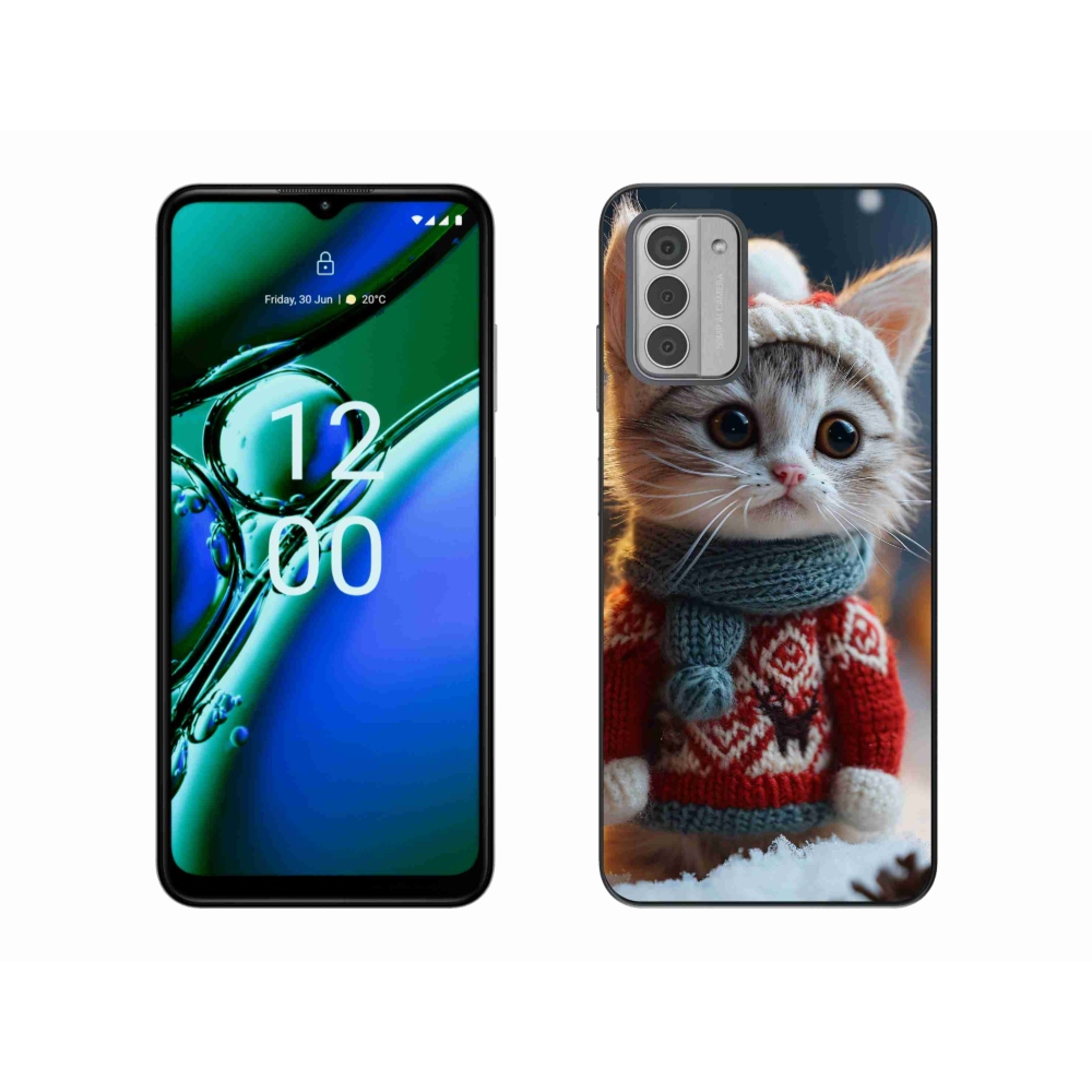 Zselés borítás mmCase a Nokia G42 készülékhez - cica pulóverben